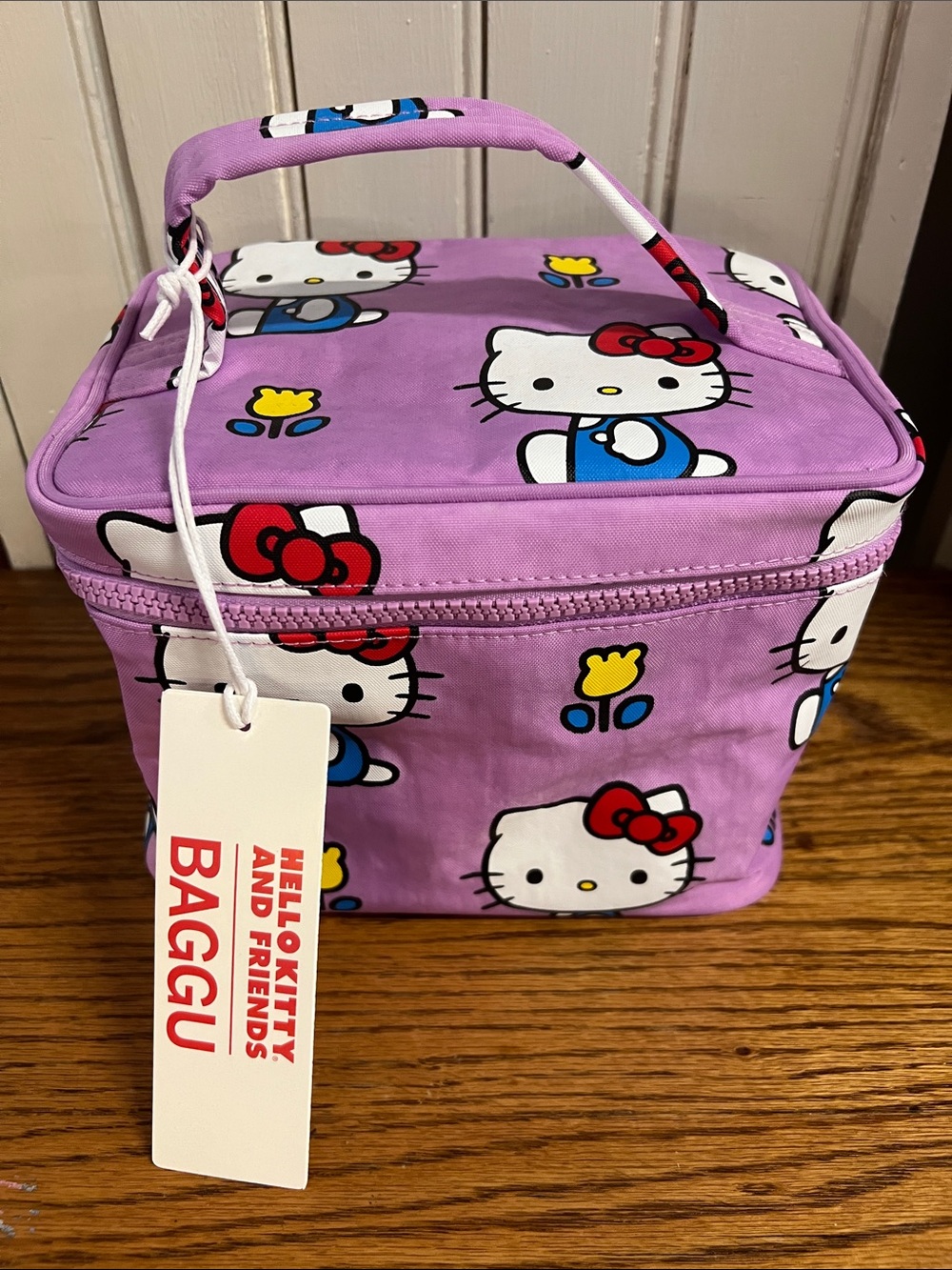 BAGGU Lavender Hello Kitty Printed Cosmetic Case